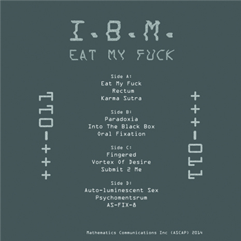 I.B.M. (STEVE POINDEXTER with HIEROGLYPHIC BEING) - EAT MY F*CK (2 x 12") - Mathematics Recordings