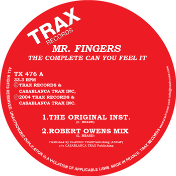 Mr. Fingers – The Complete ‘Can You Feel It’ - Trax