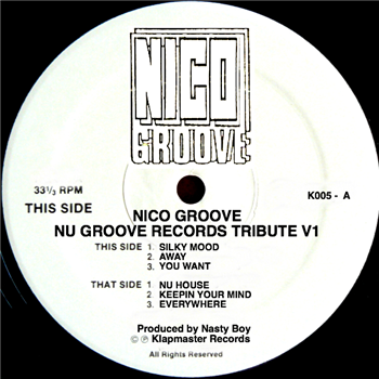 Nico Groove - NU GROOVE RECORDS TRIBUTE V1 - Klapmaster Records Nico Groove - NU GROOVE RECORDS TRIBUTE V1 - Klapmaster Records