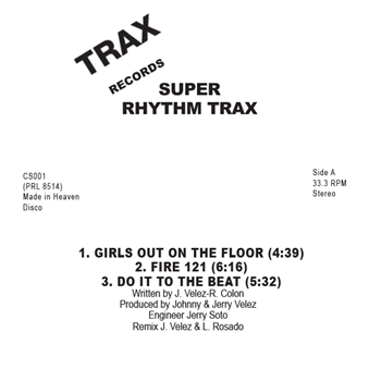 JESSE VELEZ - SUPER RHYTHM TRAX (Red Vinyl 12") - Trax