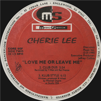 Cherie Lee - Love Me Or Leave Me EP - Slow To Speak