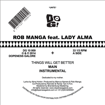 ROB MANGA FEAT. LADY ALMA - THINGS WILL GET BETTER - Dopeness Galore