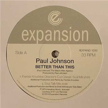 Paul Johnson - Better Than This - EXPANSION RECORDS