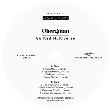 Obergman - Quilted Multiverse (12" White Vinyl) - Abstract Forms