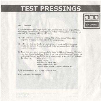 Demdike Stare - Testpressing#005 - Modern Love