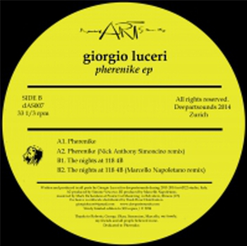 GIORGIO LUCERI - PHERENIKE EP - DEEPARTSOUNDS GIORGIO LUCERI - PHERENIKE EP - DEEPARTSOUNDS