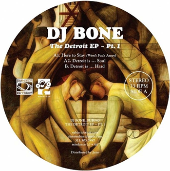 DJ BONE - The Detroit EP Part 1 (12" Red Vinyl) - Subject Detroit
