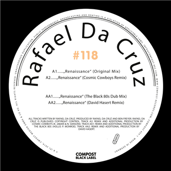 Rafael Da Cruz - Compost Black Label 118 EP - COMPOST BLACK LABEL