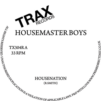 Housemaster Boys - Housenation - TRAX RECORDS Housemaster Boys - Housenation - TRAX RECORDS